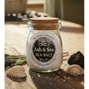 Ash & Sea Purification & Protection Sea Salt 3.5" Cork Jar - New